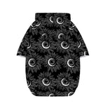 White And Black Sunflower Pattern Print Dog Zip Up Hoodie