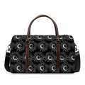White And Black Sunflower Pattern Print Duffel Bag