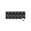 White And Black Sunflower Pattern Print Extended Mouse Pad