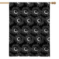 White And Black Sunflower Pattern Print House Flag