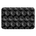 White And Black Sunflower Pattern Print Indoor Door Mat