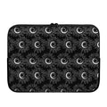 White And Black Sunflower Pattern Print Laptop Sleeve