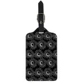White And Black Sunflower Pattern Print Luggage Tag