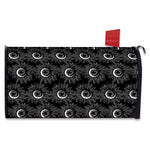White And Black Sunflower Pattern Print Mailbox Cover