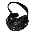 White And Black Sunflower Pattern Print Pet Sling Carrier