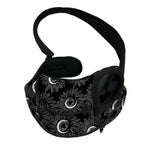 White And Black Sunflower Pattern Print Pet Sling Carrier