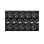 White And Black Sunflower Pattern Print Polyester Flag