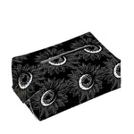 White And Black Sunflower Pattern Print Rectangle Tissue Box Cover