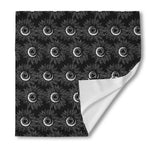 White And Black Sunflower Pattern Print Silk Bandana