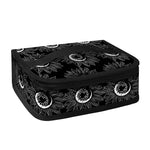 White And Black Sunflower Pattern Print Small Lunch Bag