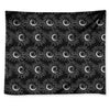 White And Black Sunflower Pattern Print Tapestry