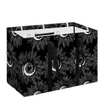 White And Black Sunflower Pattern Print Utility Tote Bag