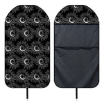 White And Black Sunflower Pattern Print Waterproof Car Seat Cover