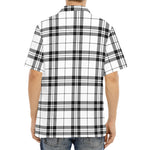 White And Black Tartan Pattern Print Aloha Shirt