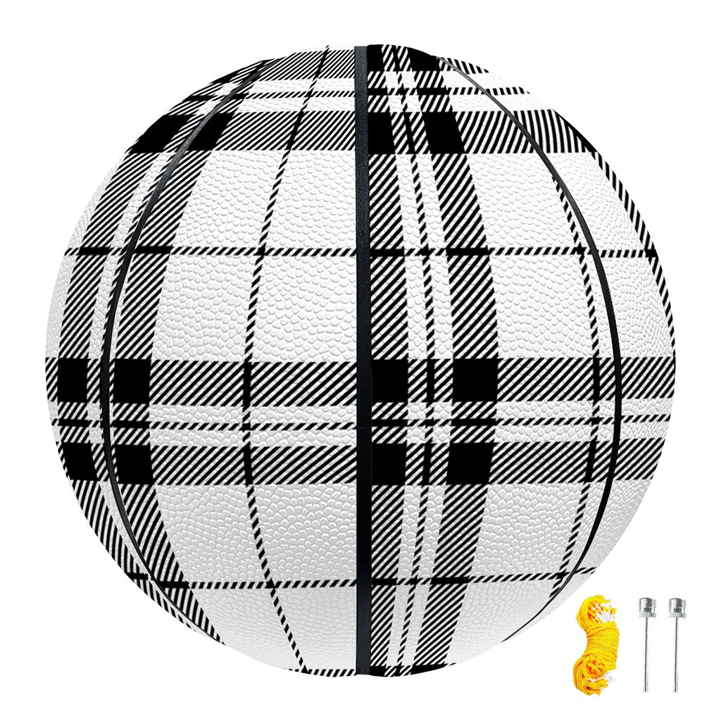 White And Black Tartan Pattern Print Basketball