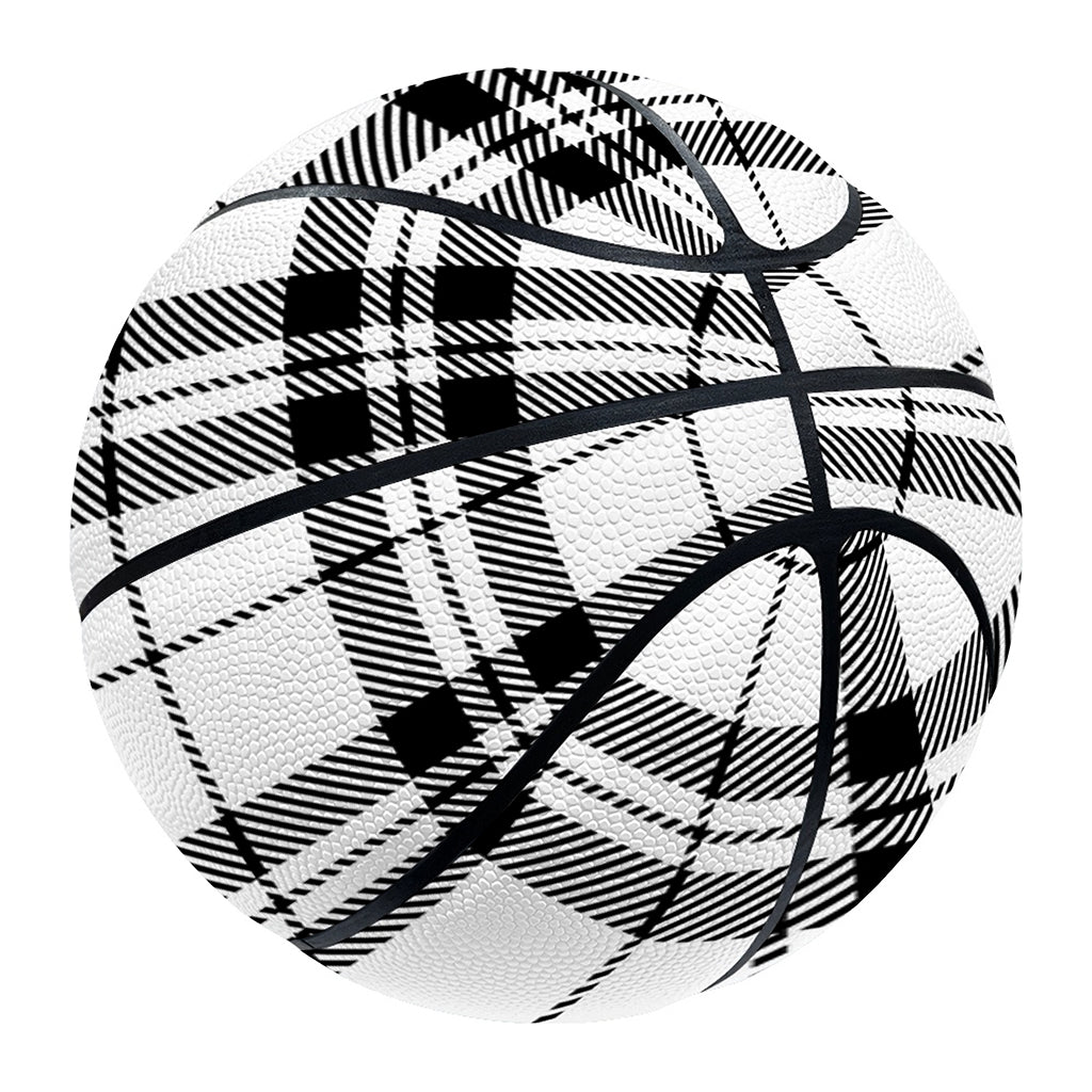 White And Black Tartan Pattern Print Basketball