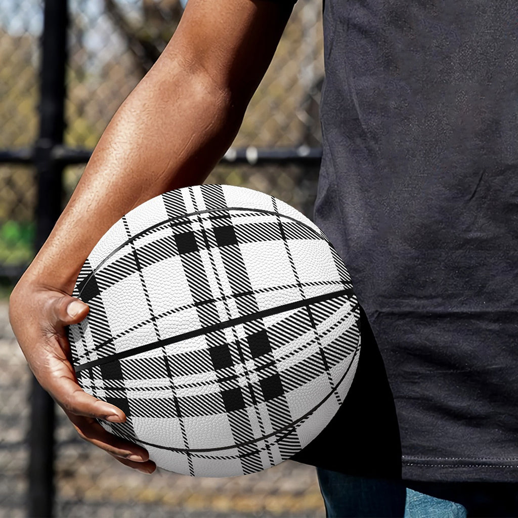White And Black Tartan Pattern Print Basketball
