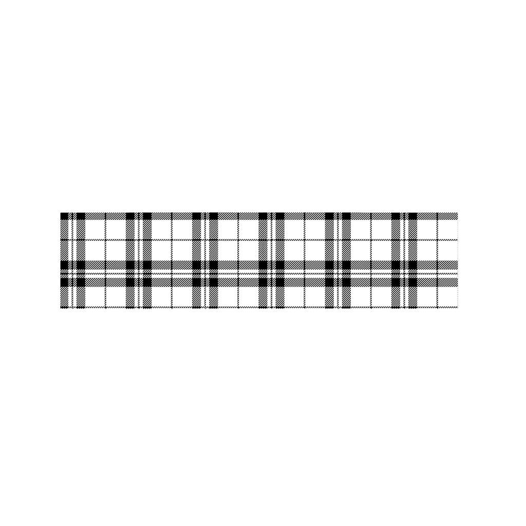 White And Black Tartan Pattern Print Bed Runner