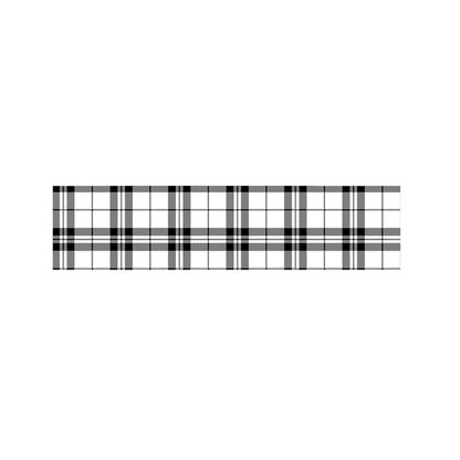 White And Black Tartan Pattern Print Bed Runner