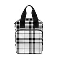 White And Black Tartan Pattern Print Bible Tote Bag