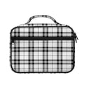 White And Black Tartan Pattern Print Briefcase Bible Bag