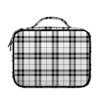 White And Black Tartan Pattern Print Briefcase Bible Bag