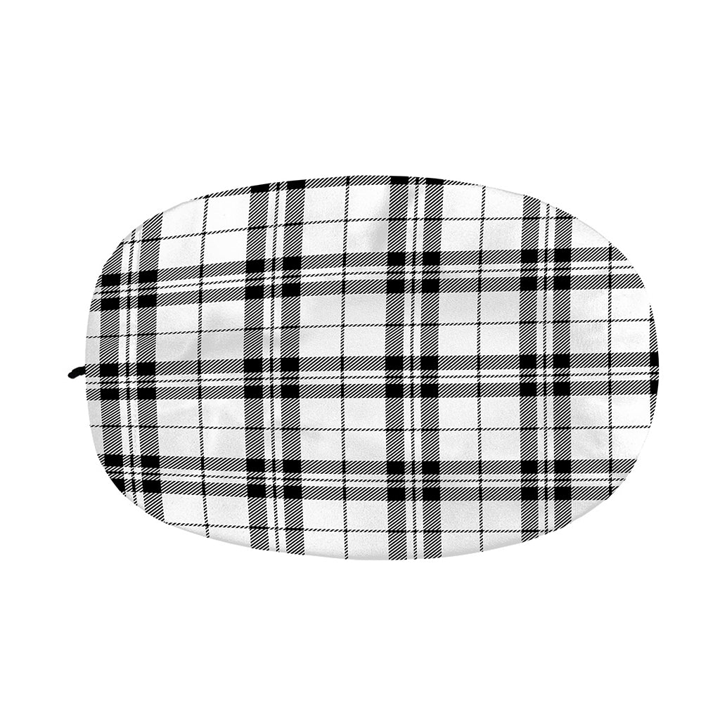 White And Black Tartan Pattern Print Car Side Mirror Covers