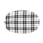 White And Black Tartan Pattern Print Car Side Mirror Covers