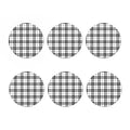 White And Black Tartan Pattern Print Coaster Set