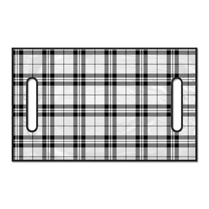 White And Black Tartan Pattern Print Golf Cart Seat Cover