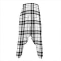 White And Black Tartan Pattern Print Hammer Pants