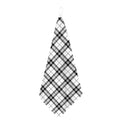 White And Black Tartan Pattern Print Hand Towel