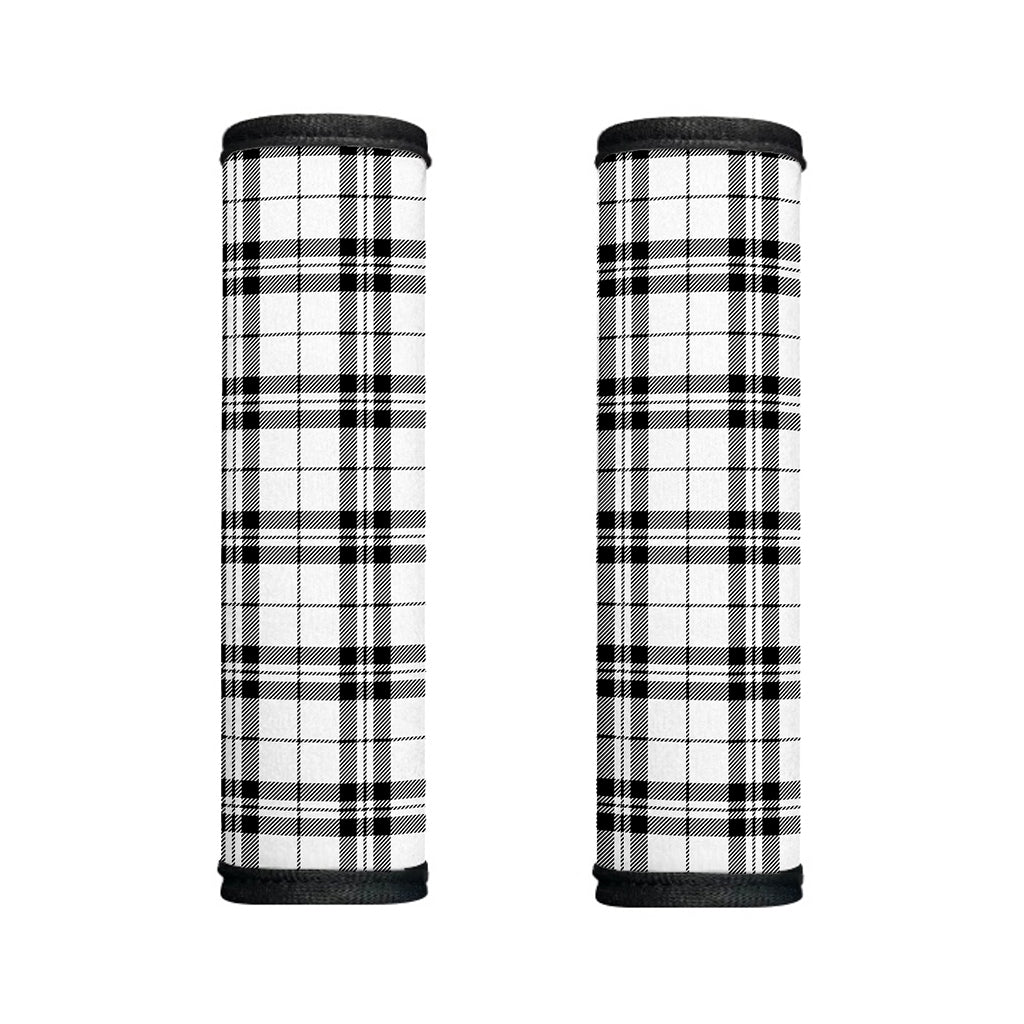 White And Black Tartan Pattern Print Handle Covers