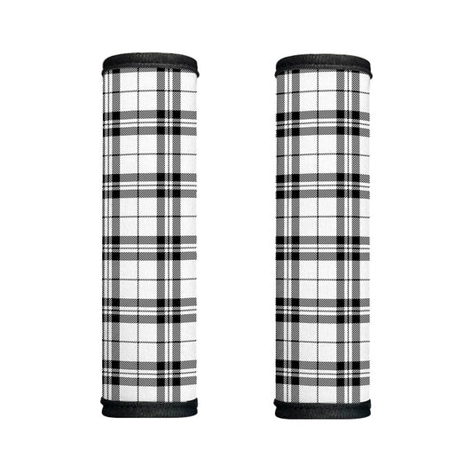 White And Black Tartan Pattern Print Handle Covers