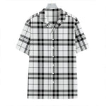 White And Black Tartan Pattern Print Hawaiian Shirt