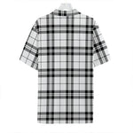 White And Black Tartan Pattern Print Hawaiian Shirt