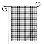 White And Black Tartan Pattern Print House Flag