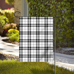 White And Black Tartan Pattern Print House Flag