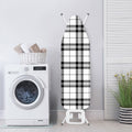 White And Black Tartan Pattern Print Ironing Board Cover