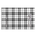 White And Black Tartan Pattern Print Placemat