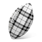White And Black Tartan Pattern Print Rugby Ball