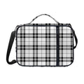 White And Black Tartan Pattern Print Shoulder Strap Bible Bag