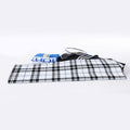 White And Black Tartan Pattern Print Sports Towel
