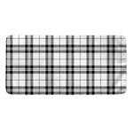 White And Black Tartan Pattern Print Towel