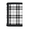 White And Black Tartan Pattern Print Trifold Wallet