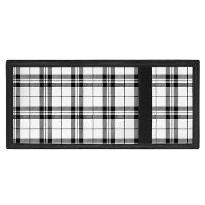 White And Black Tartan Pattern Print Trifold Wallet