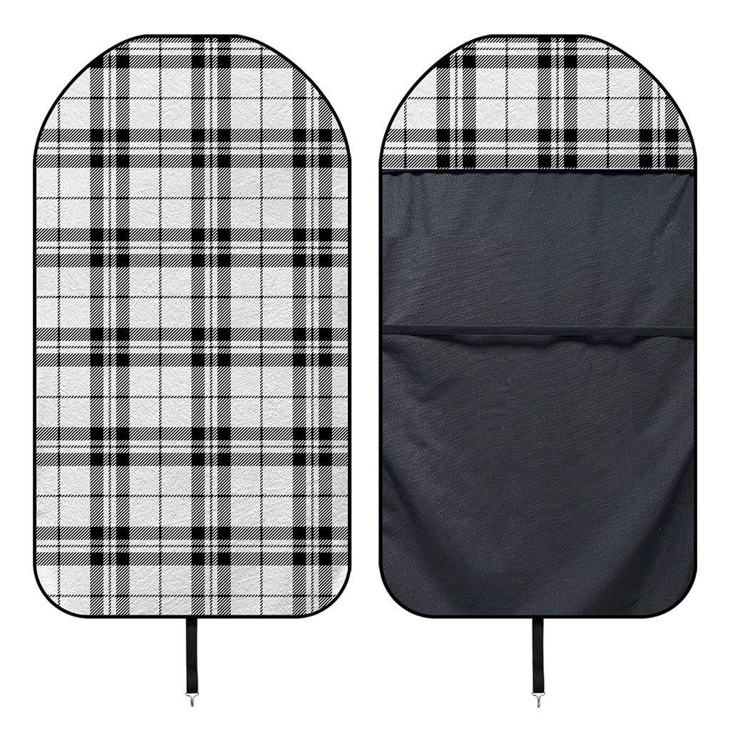 White And Black Tartan Pattern Print Waterproof Car Seat Cover