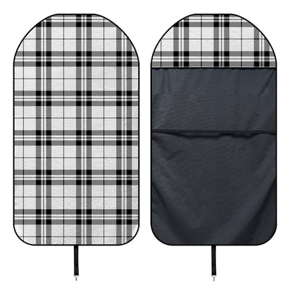 White And Black Tartan Pattern Print Waterproof Car Seat Cover