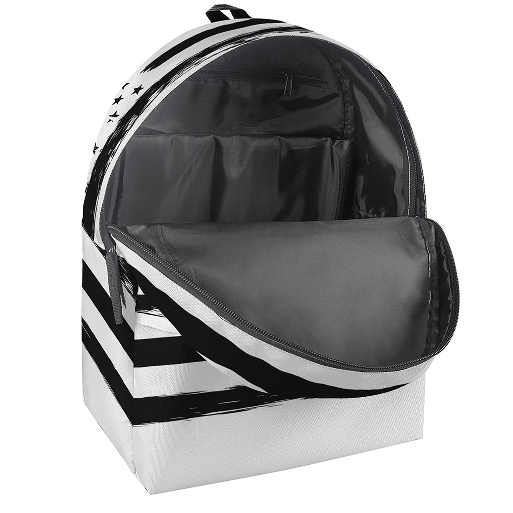 White And Black USA Flag Print Backpack