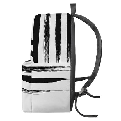White And Black USA Flag Print Backpack